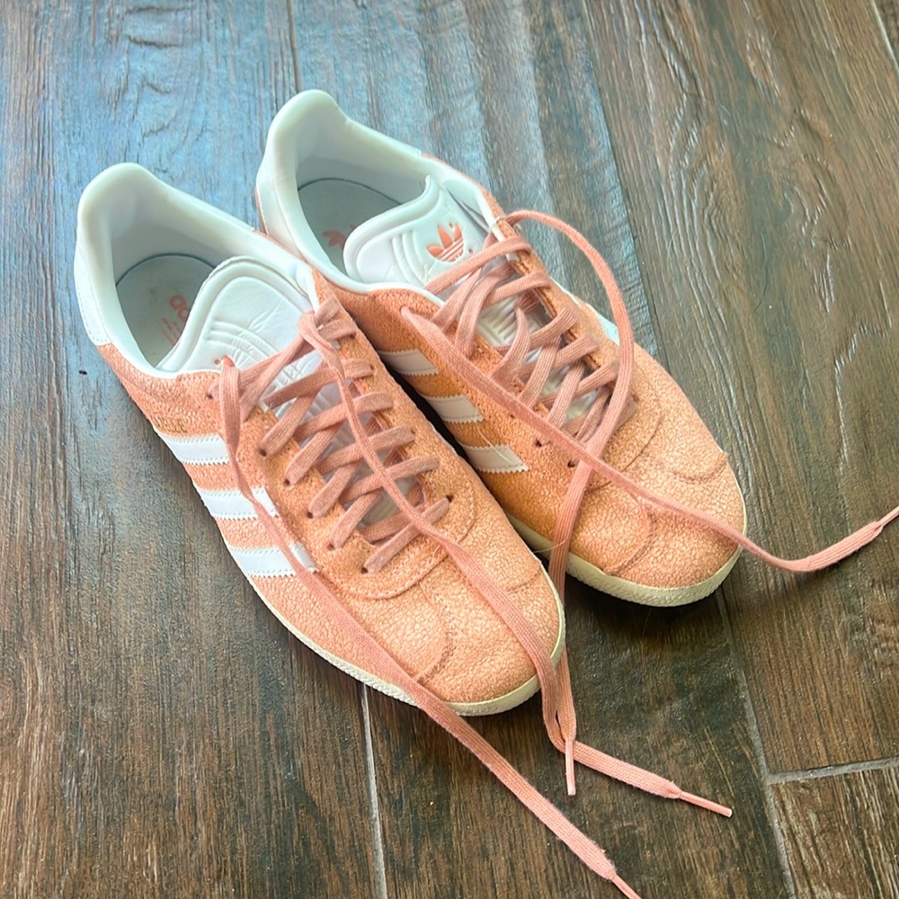 Pink Adidas Gazelles